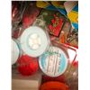 Image 2 : Box full of assorted fishing items - includes panco monofilament fishing line / fishing lures / long