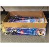 Image 1 : Group of approx 10 NEW - Family Outfit fiberglass rods includes reel w/ line