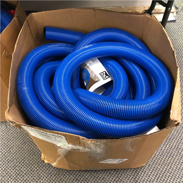 Box full of blue hoses & 5 connectors