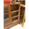 Image 2 : Wooden 2-door library bookcase/dresser - (approx 34" W x 11 1/2" L x 44" H)