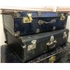 Image 2 : Group of 2 wooden & metal chest - approx. 27 1.2in W x 17in D x 8in H