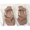 Image 2 : Jimmy Choo Pink/Tan Cape 70 Leather Sandals - size 37 1/2 Made in Italy