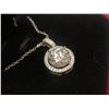 Image 1 : $3,340 Blue Moissanite (5.0ct) 44 round cut Moissanites (0.44ct) Sterling Silver combination cast &