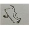 Image 2 : $940 Very Light Blue Moissanite (1.0ct) Sterling Silver combination cast & assembled pendant & chain