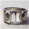 Image 2 : Silver Cubic Zirconia Ring (Size 7) (length Oinches) (Nweight 7.11g)