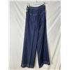 Image 2 : Ralph Lauren Navy/White silky pants (size 0) - retail $530