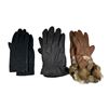 Image 1 : 2 sets of winter leather gloves - includes Ralph Lauren (size M) & Danier (size M)