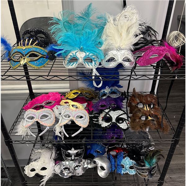 Large group of assorted Gala masks - approx. 25 pcs