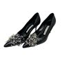 Image 1 : Pair of Manolo Blahnik ladies high heel shoes - size 36 1/2 w/ box