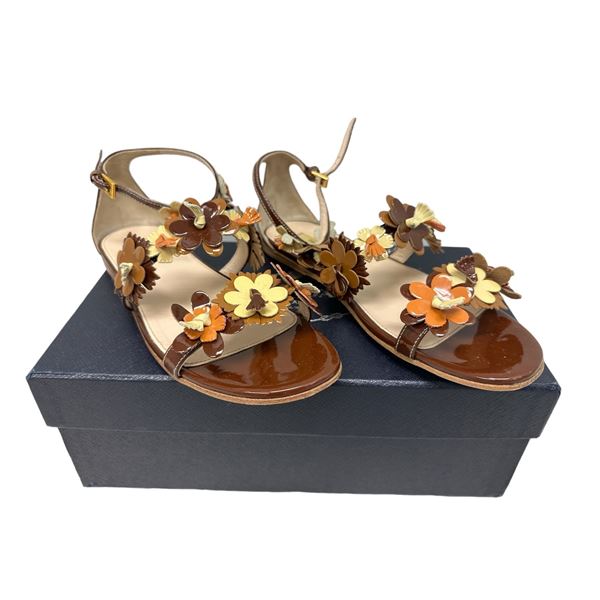 Pair of Prada Milano ladies sandals (size 36 1/2) w/ box - like new Made in Italy