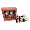 Image 1 : Group of assorted stuffed toys - includes collectible Coca Cola bean bag plush penguin/ TY toys etc.