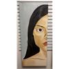 Image 2 : Set of 2 half portrait paintings on canvasses - approx. 24 1/2in x 60in each