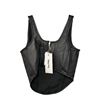 Image 2 : "Ena Pelly" black leather bustier top (size 2) - retail $320 w/ tag