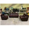 Image 1 : *SOME CONDITION ISSUES* SOFA ITALIA INTERNATIONAL LEATHER SOFA SET INCLUDING; SOFA, LOVE SEAT &