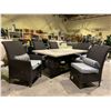 Image 2 : PATIO TABLE (78"X42"X28") & 6 CHAIRS WITH CUSHIONS & LUMBAR PILLOWS