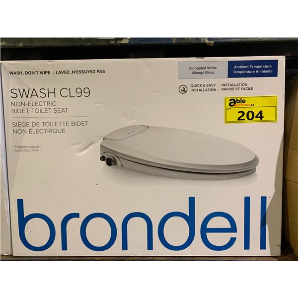 BRONDELL SWASH CL99 NON ELECTRIC BIDET TOILET SEAT