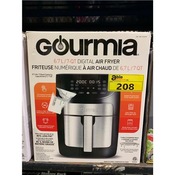 GOURMIA DIGITAL AIR FRYER 6.7L