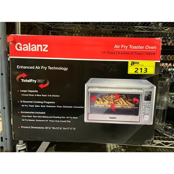 GALANZ AIR FRY TOASTER OVEN 1800W