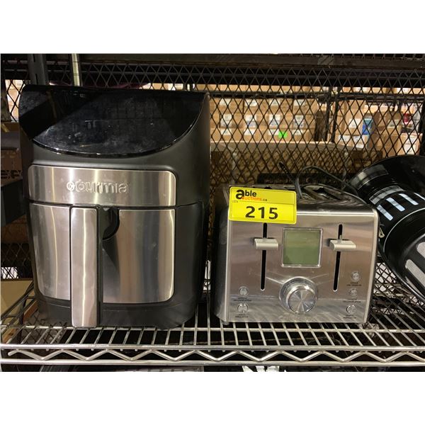 GOURMIA AIR FRYER AND CUISINART 4 SLICE TOASTER