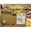 Image 1 : KRAUS KHU100-30-1610SFS/CTX-CA 30" UNDERMOUNT SINGLE BOWL STAINLESS STEEL KITCHEN SINK & SPOT FREE