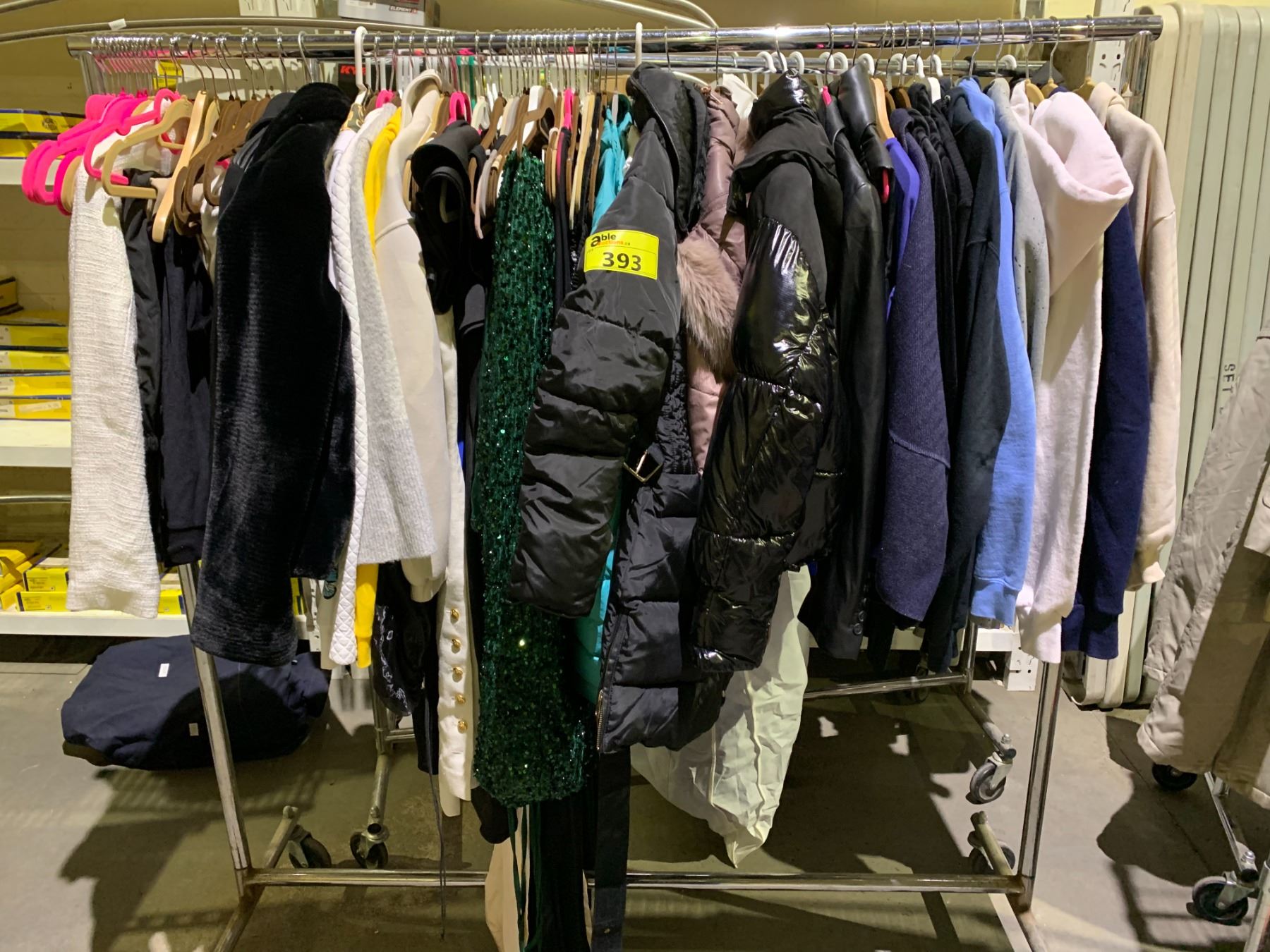 RACK OF ASSORTED CLOTHING (RACK NOT INCLUDED) - Able Auctions