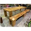 Image 2 : TRANSFORMER TABLE WITH BENCH APPROX 118 X 37.5"