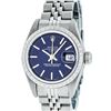 Image 2 : Rolex Ladies Quickset Stainless Steel Blue Index 26MM Date Wristwatch