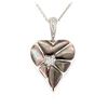 Image 1 : 0.17 ctw Diamond and Mother of Pearl Pendant And Chain - 14KT White Gold