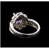 Image 3 : 14KT White Gold 1.49 ctw Tanzanite and Diamond Ring