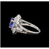 Image 3 : 14KT White Gold 1.37 ctw Tanzanite and Diamond Ring