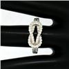 Image 2 : 14K White Gold 1.05 ctw Round Brilliant Diamond Interlocking Loop Love Knot Ring