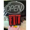 Image 1 : OPEN SIGN WITH HOURS