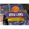 Image 2 : OK USED CARS DEALER TIN SIGN, GRIZZLY LODGE WELCOME TIN SIGN AND WHITEBOARD