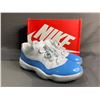 Image 1 : PAIR OF NIKE AIR JORDAN 11 LOW UNIVERSITY BLUE WHITE SHOES SIZE 9.5