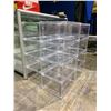 Image 2 : 5 4 TIER STACKING CLEAR PLASTIC SHOE CUBBIES WITH DOORS