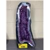 Image 1 : NATURAL AMETHYST CATHEDRAL GEODE (BRAZIL) 17.65KG 20"X8.5" RETAIL $16,000