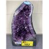 Image 1 : NATURAL AMETHYST CATHEDRAL GEODE (BRAZIL) 18.5KG 14.5"X9" RETAIL $12,000