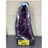 Image 1 : NATURAL AMETHYST CATHEDRAL GEODE (BRAZIL) 9.3KG 14.5"X7" RETAIL $11,000