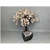 Image 2 : ROSE QUARTZ TREE ON AMETHYST BASE (BRAZIL) 15" RETAIL $2,400