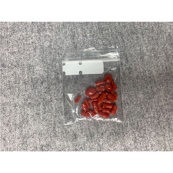 GENUINE NATURAL RED CORAL 24,18 CT (26 PIECES) RETAIL $1100