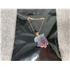Image 2 : GENUINE AMETHYST AND KYANITE NECKLACE