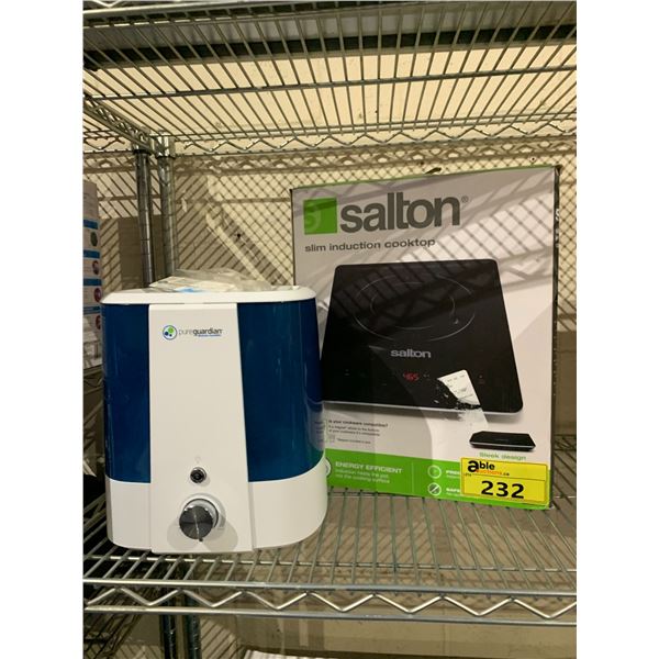 SALTON INDUCTION COOKTOP AND PURGUARDIAN AIR PURIFIER