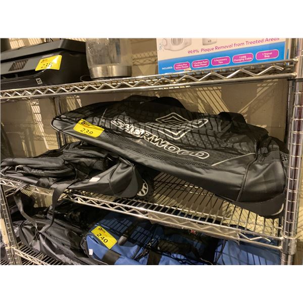 2 SHERWOOD ROLLING HOCKEY BAGS