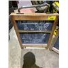 Image 2 : 2 FOLDING WOODEN CHALK SANDWICH BOARD SIGNS