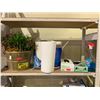 Image 1 : ASSORTED ITEMS INCLUDING; FAUX PLANT, PAPER TOWEL, DISPOSABLE GLOVES & MORE