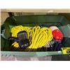 Image 2 : ASSORTED ITEMS INCLUDING; ROPE, RUBBER BOOTS, FLASH LIGHT, SNORKELING SET & MORE