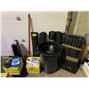 Image 1 : ASSORTED ITEMS INCLUDING; RESIN SHELVING, RUBBER FLOOR MATS, WASTE BINS & MORE
