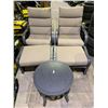 Image 2 : 2 PATIO LOUNGE CHAIRS WITH TABLE