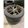 Image 2 : SET OF 2 CONTINENTAL 235/40R19 96V TIRES MOUTNED ON FAST FC 5 BOLT METAL RIMS