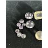 Image 2 : ASSORTED GEMS INCLUDING; 9 AMETHYSTS, 3 CITRINE, 1 SMOKEY QUARTZ VARIOUS SIZES AND SHAPES